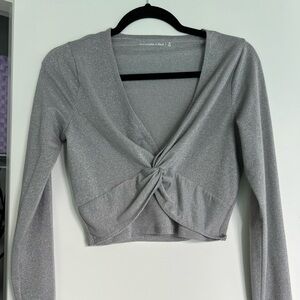 Sparkly Gray Abercrombie Top